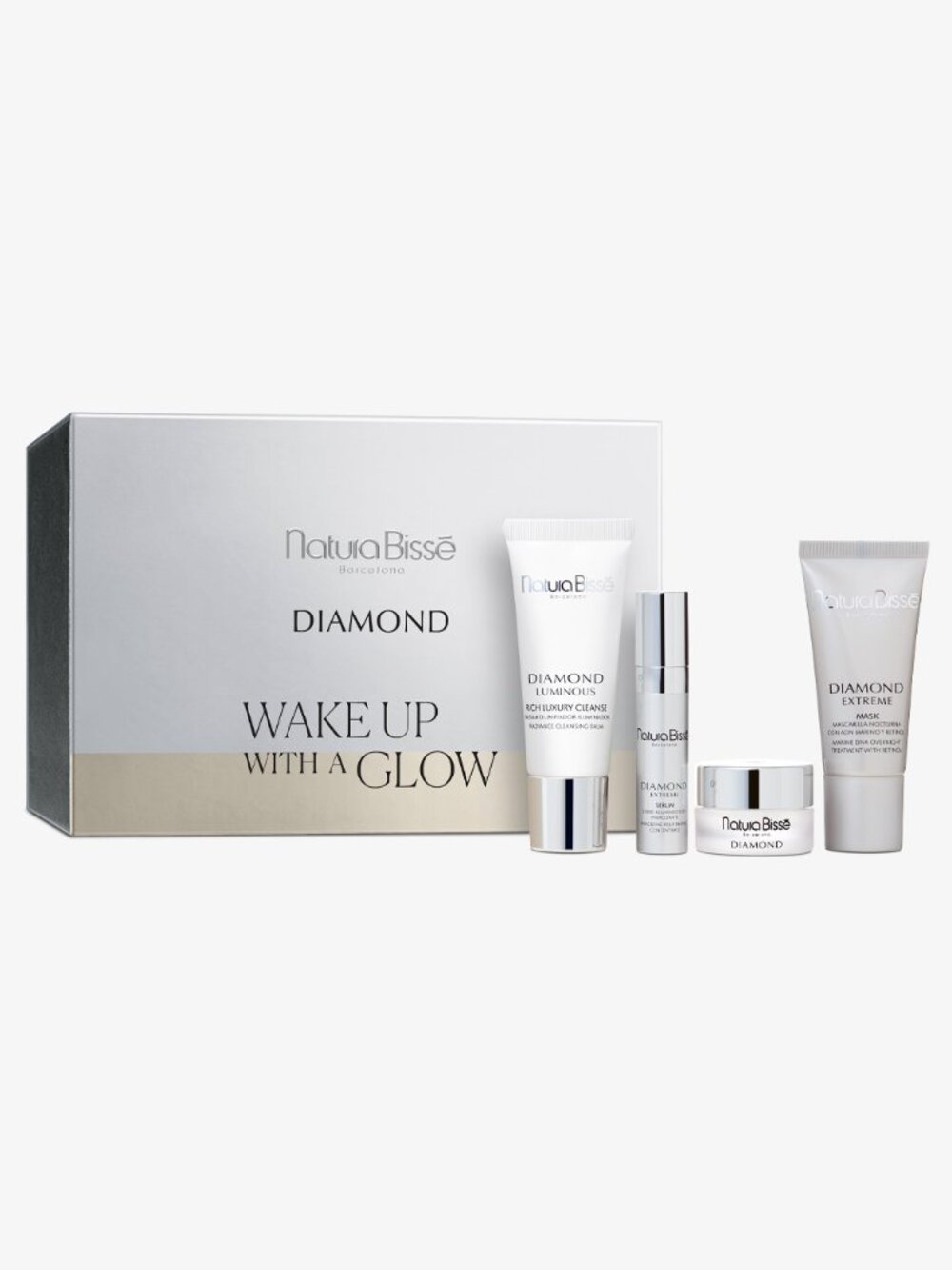 NIB Natura Bisse Wake Up With A Glow Diamond Night Ritual Set, 4pcs